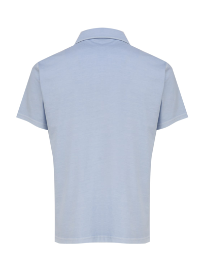 Shop Fay Polo T-shirt In Cotton In Light Blue