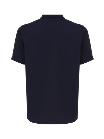 Shop Fay Short-sleeved Polo Shirt In Cotton Jersey In Biro