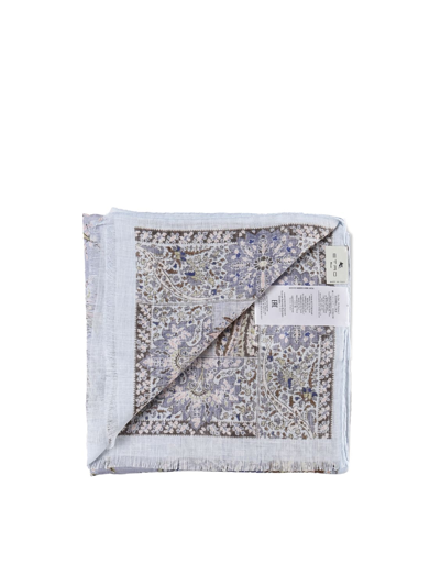 Shop Etro Paisley Scarf In Cashmere Blend In Blue