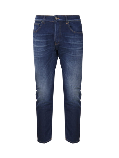 Shop Dondup Cotton Jeans Five Pockets In Cotton Denim In Dark Blue