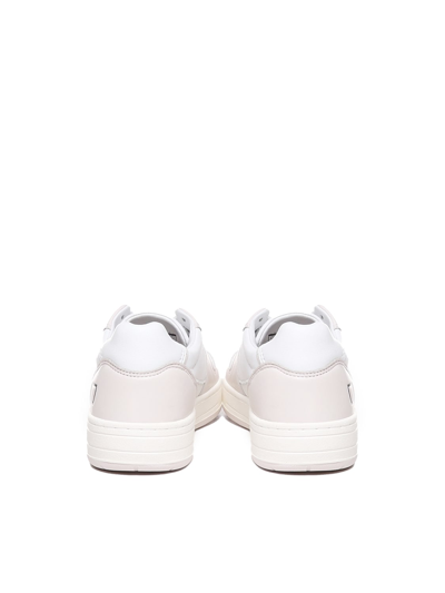 Date Court 2.0 Leather-panelled Sneakers In White-pink
