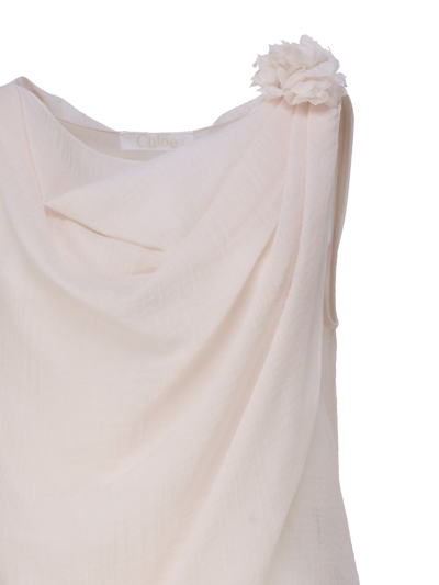 Shop Chloé Sleeveless Draped Top In Pink