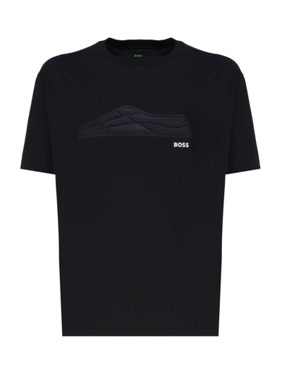 Shop Hugo Boss T-shirt With Print In Black