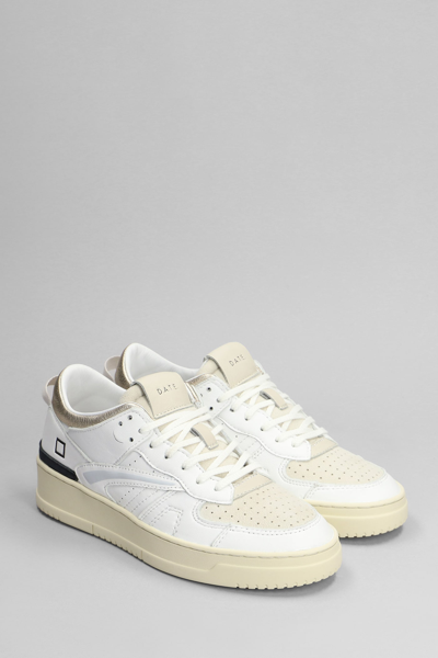 Shop Date Torneo Sneakers In White Leather