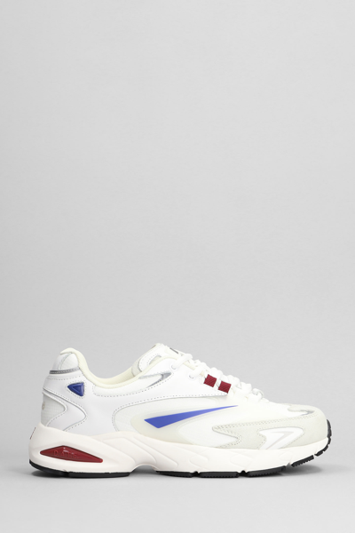 Date Sn23 Sneakers In White Leather And Fabric In White