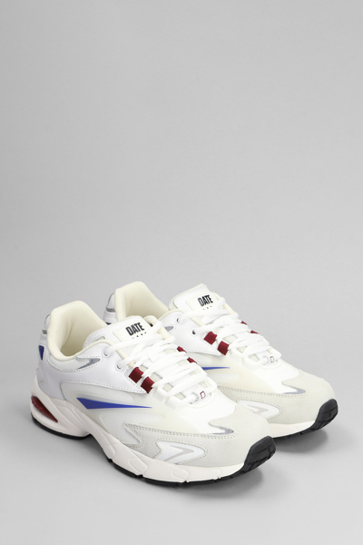 Date Sn23 Sneakers In White Leather And Fabric In White
