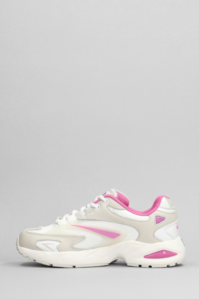 Shop Date Sn23 Sneakers In White Leather And Fabric