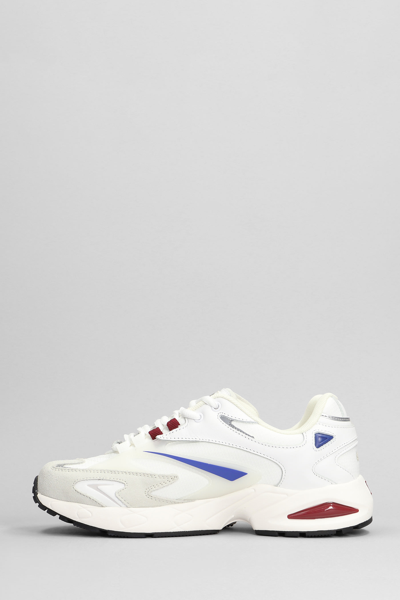 Date Sn23 Sneakers In White Leather And Fabric In White