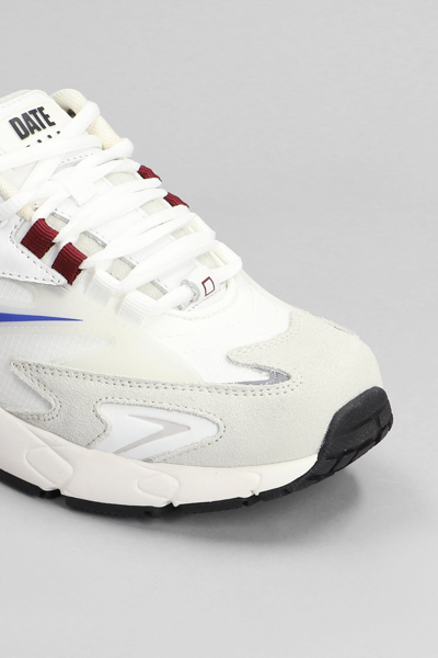 Date Sn23 Sneakers In White Leather And Fabric In White