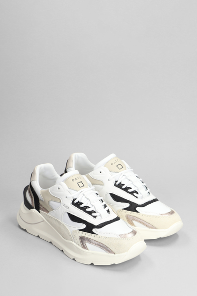 Shop Date Fuga Sneakers In White Suede And Leather