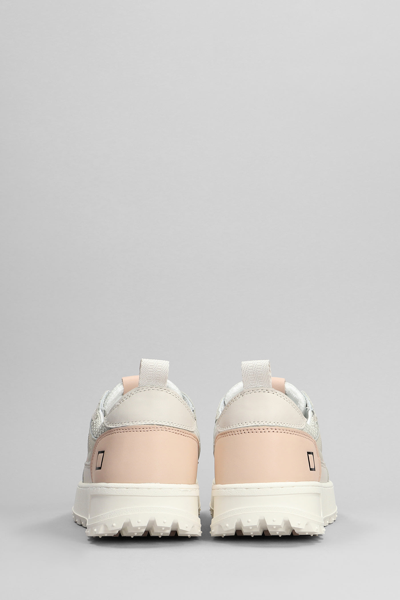 Shop Date Kdue Sneakers In Rose-pink Leather And Fabric