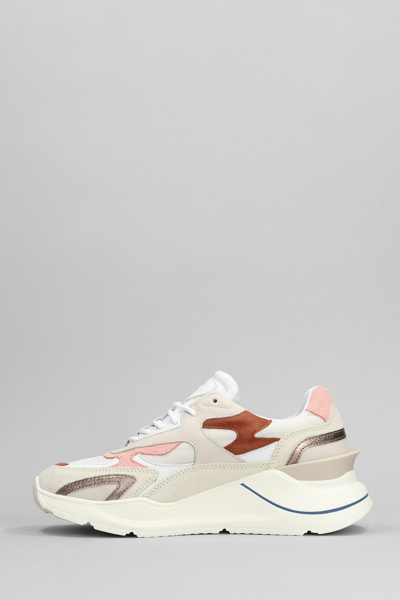 Shop Date Fuga Sneakers In Beige Suede And Leather