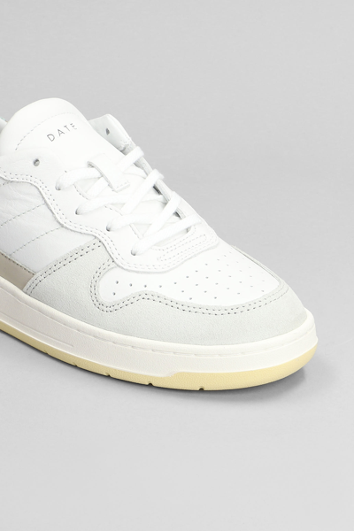 Shop Date Court 2.0 Sneakers In White Suede And Leather