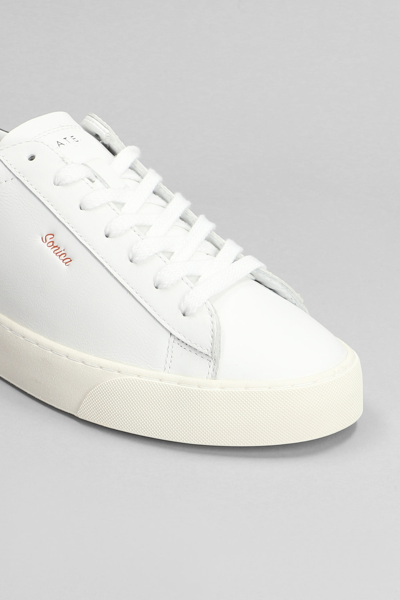 Shop Date Sonica Sneakers In White Leather