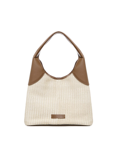 Shop Themoirè Ninfa Shoulder Bag In Natural, Brown
