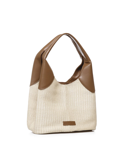 Shop Themoirè Ninfa Shoulder Bag In Natural, Brown