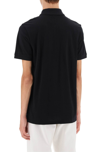 Shop Hugo Boss Organic Cotton Pallas Polo Shirt In Black (black)