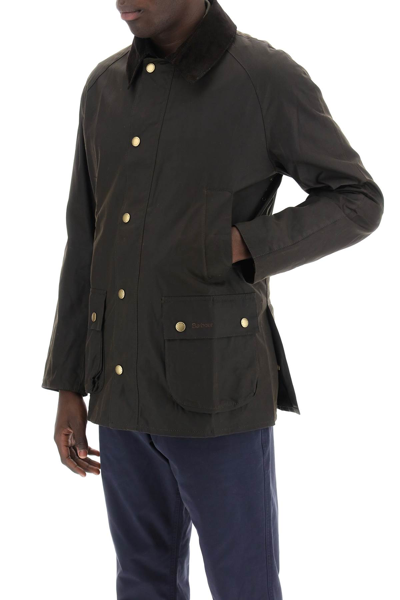 Shop Barbour Ashby Waxed Jacket In Olive (green)