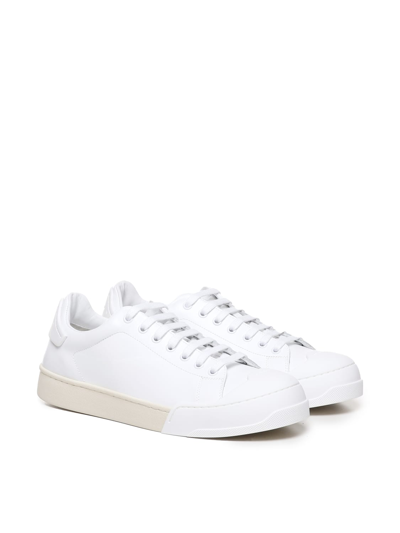 Shop Marni Sneakers With Embossed Logo In White