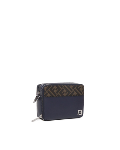 Shop Fendi Bag Camera Case Organizer Squared Ff In Blue