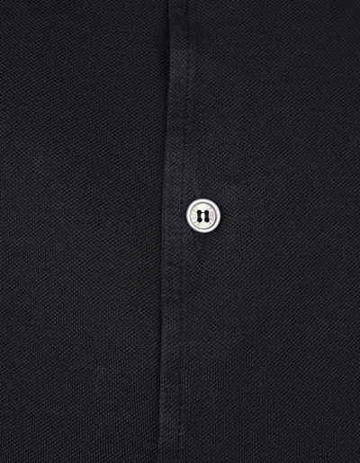 Shop Fedeli Teorema Shirt In Black Cotton Piqué