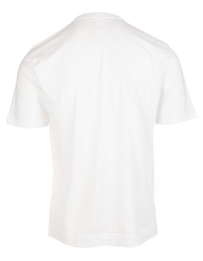 Shop Fedeli Basic T-shirt In White Giza Jersey