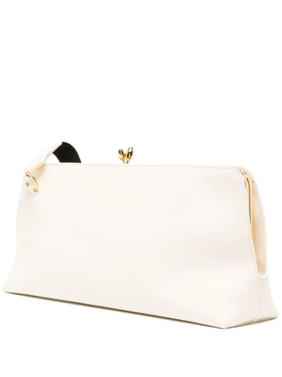 Shop Jil Sander Goji Shoulder Bag In White Leather