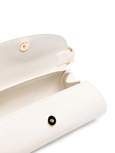 Shop Jil Sander Natural Cannolo Mini Bag In White