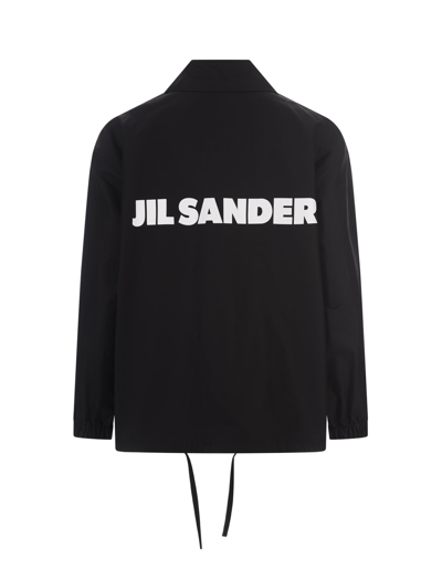 Shop Jil Sander Black Jacket With Logo