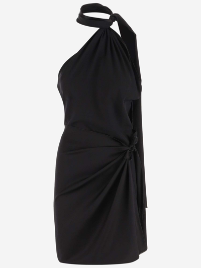 Shop Stephan Janson Stretch Silk Adjustable Dress In Black