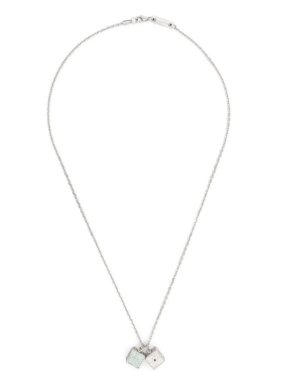 Shop Darkai Dices Necklace In White