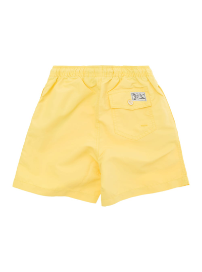 Shop Polo Ralph Lauren Yellow Swimsuit With Drawstring In Techno Fabric Boy