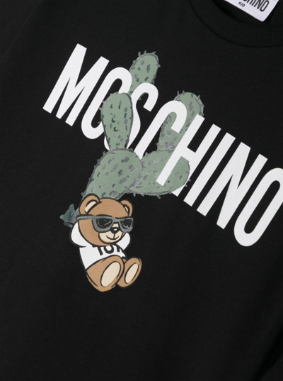 Shop Moschino Maxi T-shirt In Black