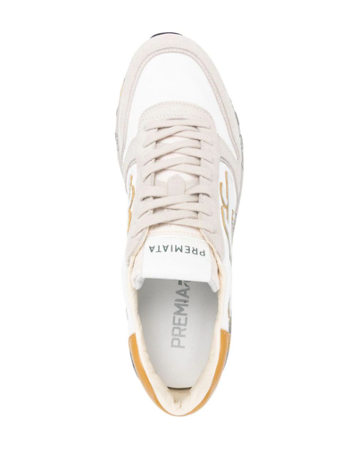 Shop Premiata Mick Bi Material Sneakers In White