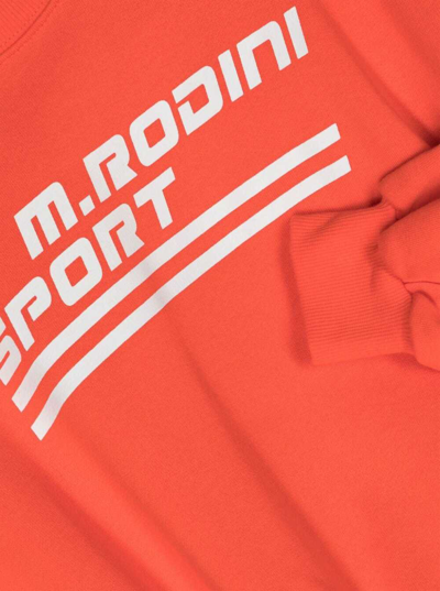 Shop Mini Rodini Red Sweatshirt With M.rodin Sport Print In Cotton Boy