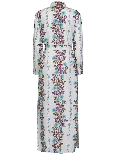 Etro Floral Print Maxi Beach Dress In White