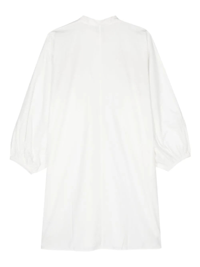 Shop Essentiel Antwerp Frilled Puff Sleeve Dress In White
