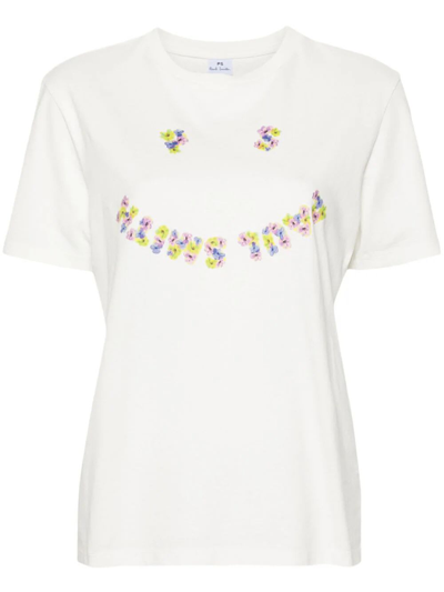 Shop Ps By Paul Smith T-shirt In Offwh