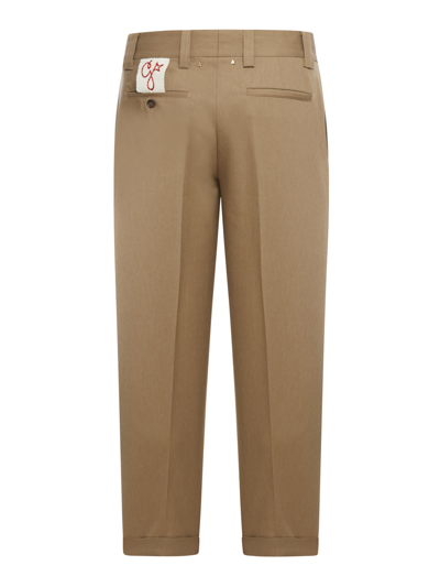 Shop Golden Goose Golden M`s Chino Skate Pants Comfort Cotton/poliestere Gabardine In Khaki Beige