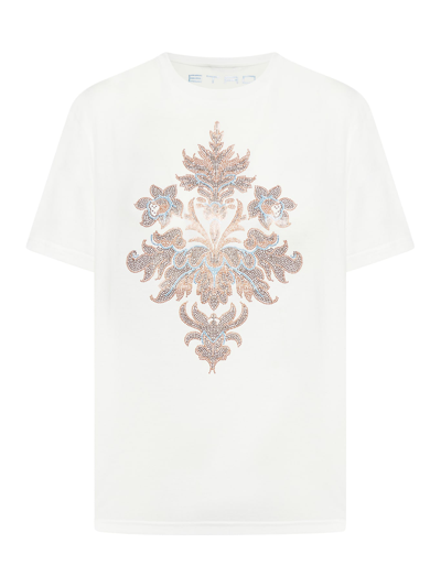 Shop Etro Tops Jersey Tops Woman In White