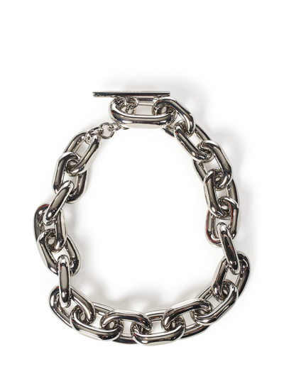 Shop Rabanne Paco Xl Link Necklace In Silver