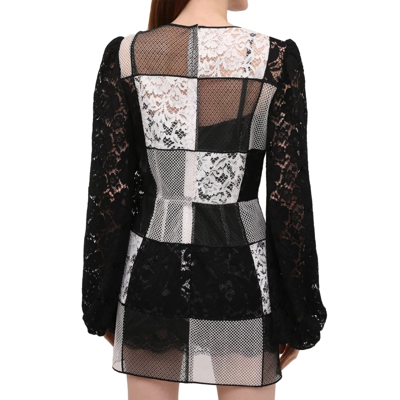 Shop Dolce & Gabbana Mini Dress In Black