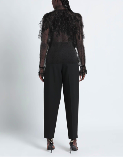 Shop Dolce & Gabbana Lace Ruffled Shirt In Black