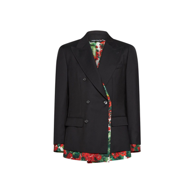 Shop Dolce & Gabbana Double-breasted Jacket In Black