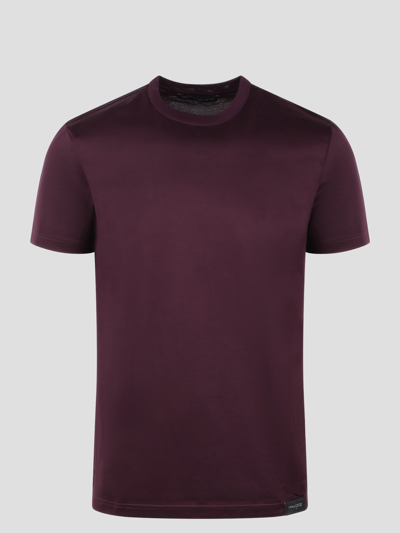 Shop Low Brand Jersey Cotton Slim T-shirt In Pink & Purple