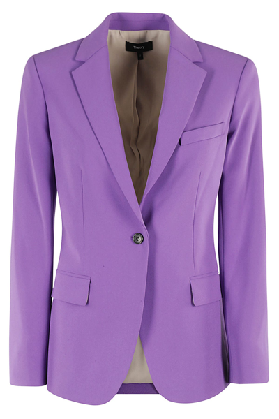 Shop Theory Staple Blazer In Qy Bright Peony