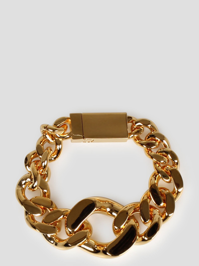 Shop Saint Laurent Graduated Chain Bracelet In Metallic