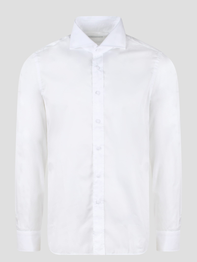 Shop Tagliatore Suit Shirt In White