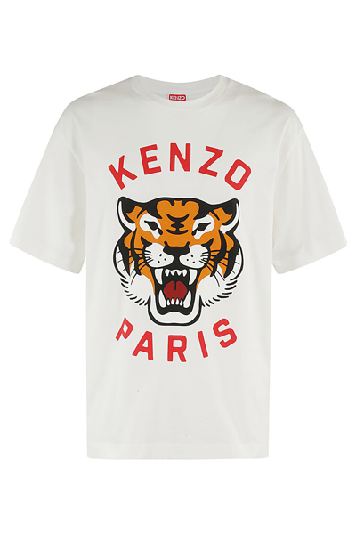 Shop Kenzo Oversize Tshirt In Off White