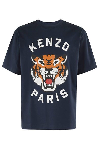 Shop Kenzo Oversize Tshirt In Midnight Blue